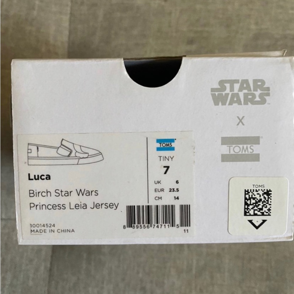 Star Wars princess Toms shoes size girls 7